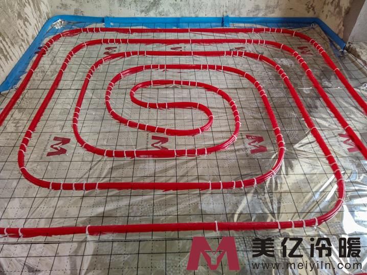 无锡地暖公司-卧室地暖管道铺设